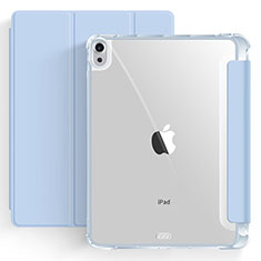 Coque Portefeuille Livre Cuir Etui Clapet H03 pour Apple iPad Air 4 10.9 (2020) Bleu