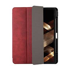 Coque Portefeuille Livre Cuir Etui Clapet H03 pour Apple iPad Pro 12.9 (2022) Rouge