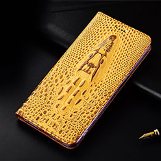 Coque Portefeuille Livre Cuir Etui Clapet H03P pour Asus ZenFone 8 Mini Jaune