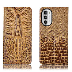 Coque Portefeuille Livre Cuir Etui Clapet H03P pour Motorola Moto Edge (2022) 5G Marron