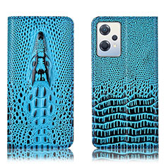 Coque Portefeuille Livre Cuir Etui Clapet H03P pour OnePlus Nord CE 2 Lite 5G Bleu Ciel