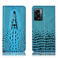 Coque Portefeuille Livre Cuir Etui Clapet H03P pour OnePlus Nord N300 5G Bleu Ciel