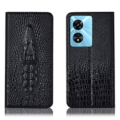 Coque Portefeuille Livre Cuir Etui Clapet H03P pour Oppo A1x 5G Noir