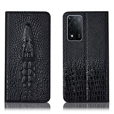 Coque Portefeuille Livre Cuir Etui Clapet H03P pour Oppo A93s 5G Noir