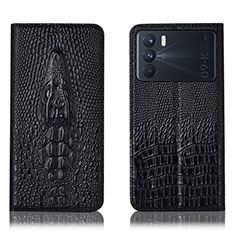 Coque Portefeuille Livre Cuir Etui Clapet H03P pour Oppo K9 Pro 5G Noir