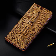 Coque Portefeuille Livre Cuir Etui Clapet H03P pour Realme C20A Marron