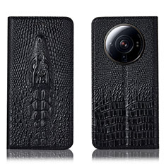 Coque Portefeuille Livre Cuir Etui Clapet H03P pour Xiaomi Mi 12 Ultra 5G Noir