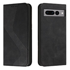 Coque Portefeuille Livre Cuir Etui Clapet H03X pour Google Pixel 7 Pro 5G Noir