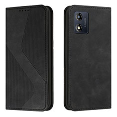 Coque Portefeuille Livre Cuir Etui Clapet H03X pour Motorola Moto E13 Noir