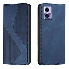 Coque Portefeuille Livre Cuir Etui Clapet H03X pour Motorola Moto Edge 30 Lite 5G Bleu