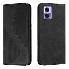 Coque Portefeuille Livre Cuir Etui Clapet H03X pour Motorola Moto Edge 30 Lite 5G Noir