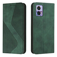 Coque Portefeuille Livre Cuir Etui Clapet H03X pour Motorola Moto Edge 30 Neo 5G Vert