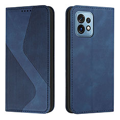 Coque Portefeuille Livre Cuir Etui Clapet H03X pour Motorola Moto Edge Plus (2023) 5G Bleu