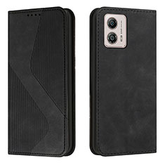 Coque Portefeuille Livre Cuir Etui Clapet H03X pour Motorola Moto G53 5G Noir