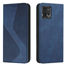 Coque Portefeuille Livre Cuir Etui Clapet H03X pour Motorola Moto G72 Bleu