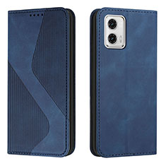 Coque Portefeuille Livre Cuir Etui Clapet H03X pour Motorola Moto G73 5G Bleu