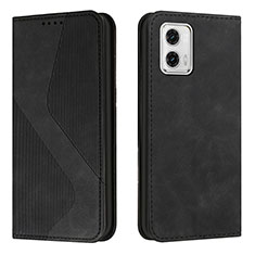 Coque Portefeuille Livre Cuir Etui Clapet H03X pour Motorola Moto G73 5G Noir