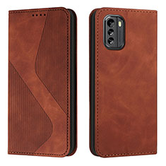 Coque Portefeuille Livre Cuir Etui Clapet H03X pour Nokia G60 5G Marron