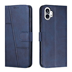 Coque Portefeuille Livre Cuir Etui Clapet H03X pour Nothing Phone 1 Bleu