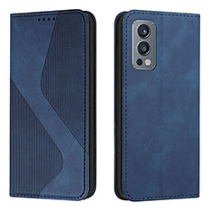 Coque Portefeuille Livre Cuir Etui Clapet H03X pour OnePlus Nord 2 5G Bleu