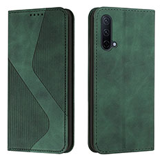 Coque Portefeuille Livre Cuir Etui Clapet H03X pour OnePlus Nord CE 5G Vert