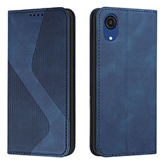 Coque Portefeuille Livre Cuir Etui Clapet H03X pour Samsung Galaxy A03 Core Bleu