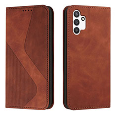 Coque Portefeuille Livre Cuir Etui Clapet H03X pour Samsung Galaxy A13 4G Marron