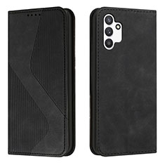 Coque Portefeuille Livre Cuir Etui Clapet H03X pour Samsung Galaxy A13 4G Noir