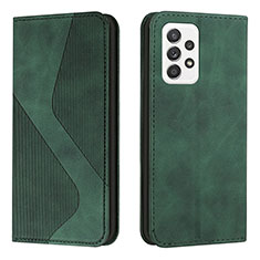 Coque Portefeuille Livre Cuir Etui Clapet H03X pour Samsung Galaxy A33 5G Vert