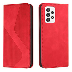Coque Portefeuille Livre Cuir Etui Clapet H03X pour Samsung Galaxy A53 5G Rouge