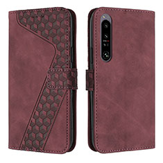 Coque Portefeuille Livre Cuir Etui Clapet H03X pour Sony Xperia 1 IV Marron