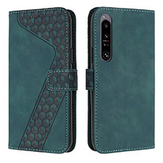 Coque Portefeuille Livre Cuir Etui Clapet H03X pour Sony Xperia 1 IV SO-51C Vert