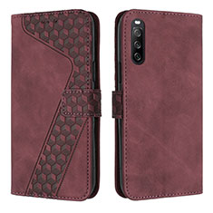 Coque Portefeuille Livre Cuir Etui Clapet H03X pour Sony Xperia 10 IV SO-52C Marron