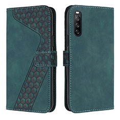 Coque Portefeuille Livre Cuir Etui Clapet H03X pour Sony Xperia 10 IV SO-52C Vert