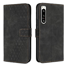 Coque Portefeuille Livre Cuir Etui Clapet H03X pour Sony Xperia 5 IV Noir