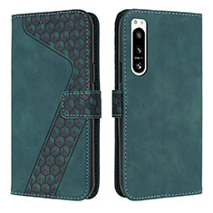 Coque Portefeuille Livre Cuir Etui Clapet H03X pour Sony Xperia 5 IV Vert