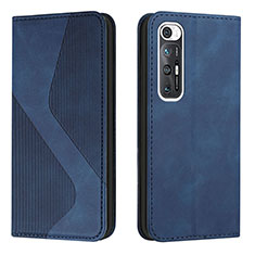 Coque Portefeuille Livre Cuir Etui Clapet H03X pour Xiaomi Mi 10S 5G Bleu