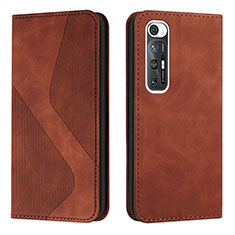 Coque Portefeuille Livre Cuir Etui Clapet H03X pour Xiaomi Mi 10S 5G Marron