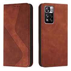 Coque Portefeuille Livre Cuir Etui Clapet H03X pour Xiaomi Mi 11i 5G (2022) Marron