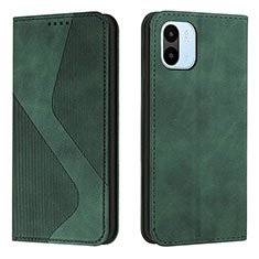 Coque Portefeuille Livre Cuir Etui Clapet H03X pour Xiaomi Poco C51 Vert