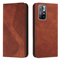 Coque Portefeuille Livre Cuir Etui Clapet H03X pour Xiaomi Poco M4 Pro 5G Marron