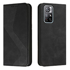 Coque Portefeuille Livre Cuir Etui Clapet H03X pour Xiaomi Poco M4 Pro 5G Noir