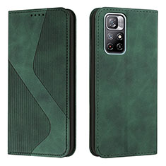 Coque Portefeuille Livre Cuir Etui Clapet H03X pour Xiaomi Poco M4 Pro 5G Vert