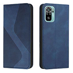 Coque Portefeuille Livre Cuir Etui Clapet H03X pour Xiaomi Poco M5S Bleu