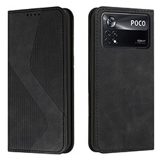 Coque Portefeuille Livre Cuir Etui Clapet H03X pour Xiaomi Poco X4 Pro 5G Noir