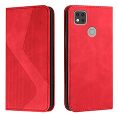 Coque Portefeuille Livre Cuir Etui Clapet H03X pour Xiaomi Redmi 9 Activ Rouge