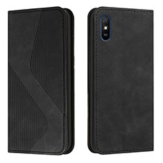 Coque Portefeuille Livre Cuir Etui Clapet H03X pour Xiaomi Redmi 9A Noir