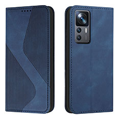 Coque Portefeuille Livre Cuir Etui Clapet H03X pour Xiaomi Redmi K50 Ultra 5G Bleu