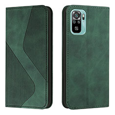 Coque Portefeuille Livre Cuir Etui Clapet H03X pour Xiaomi Redmi Note 10 4G Vert