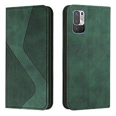 Coque Portefeuille Livre Cuir Etui Clapet H03X pour Xiaomi Redmi Note 10 5G Vert